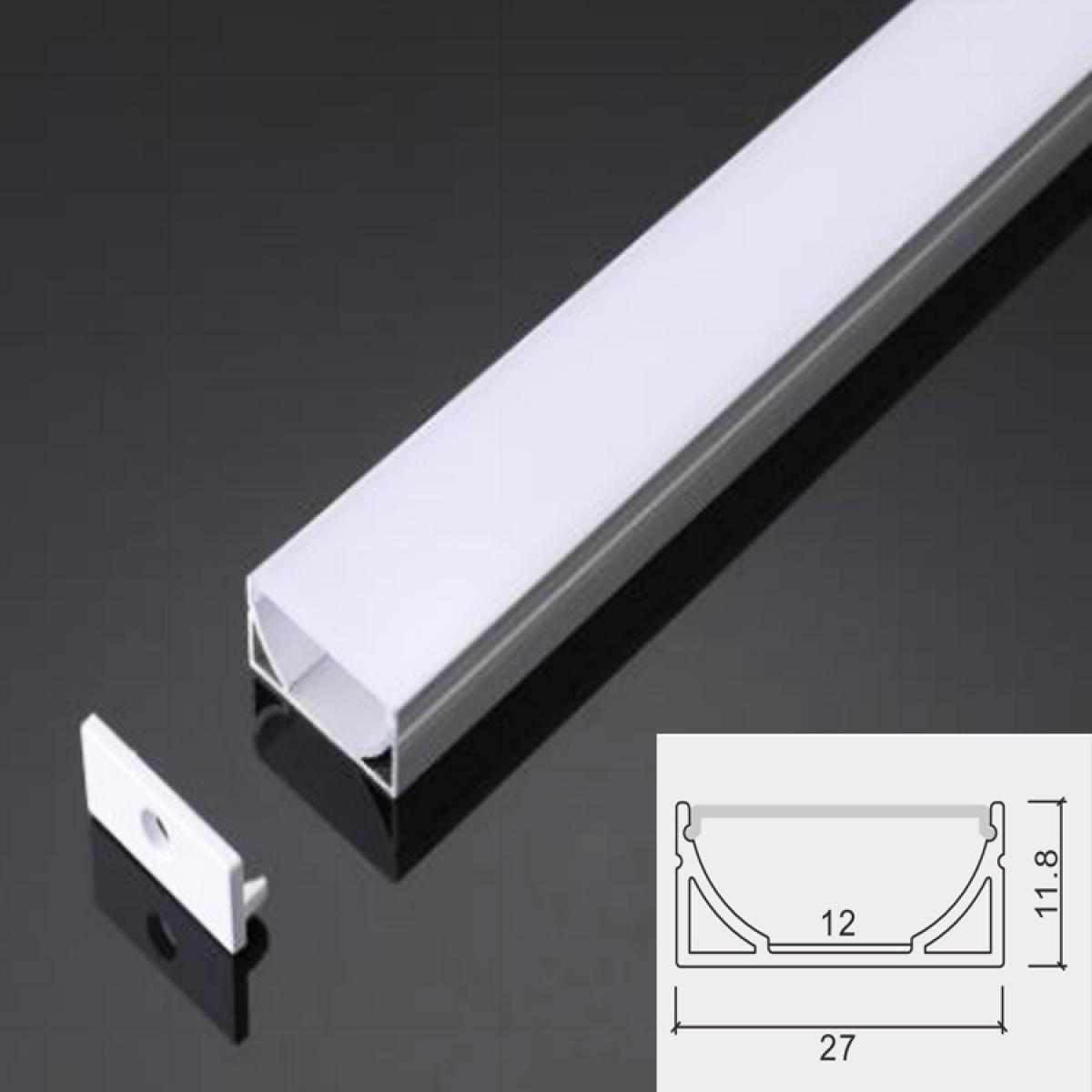 TXN-004B LX27X12MM Surface Aluminum Led Profile Without Flange