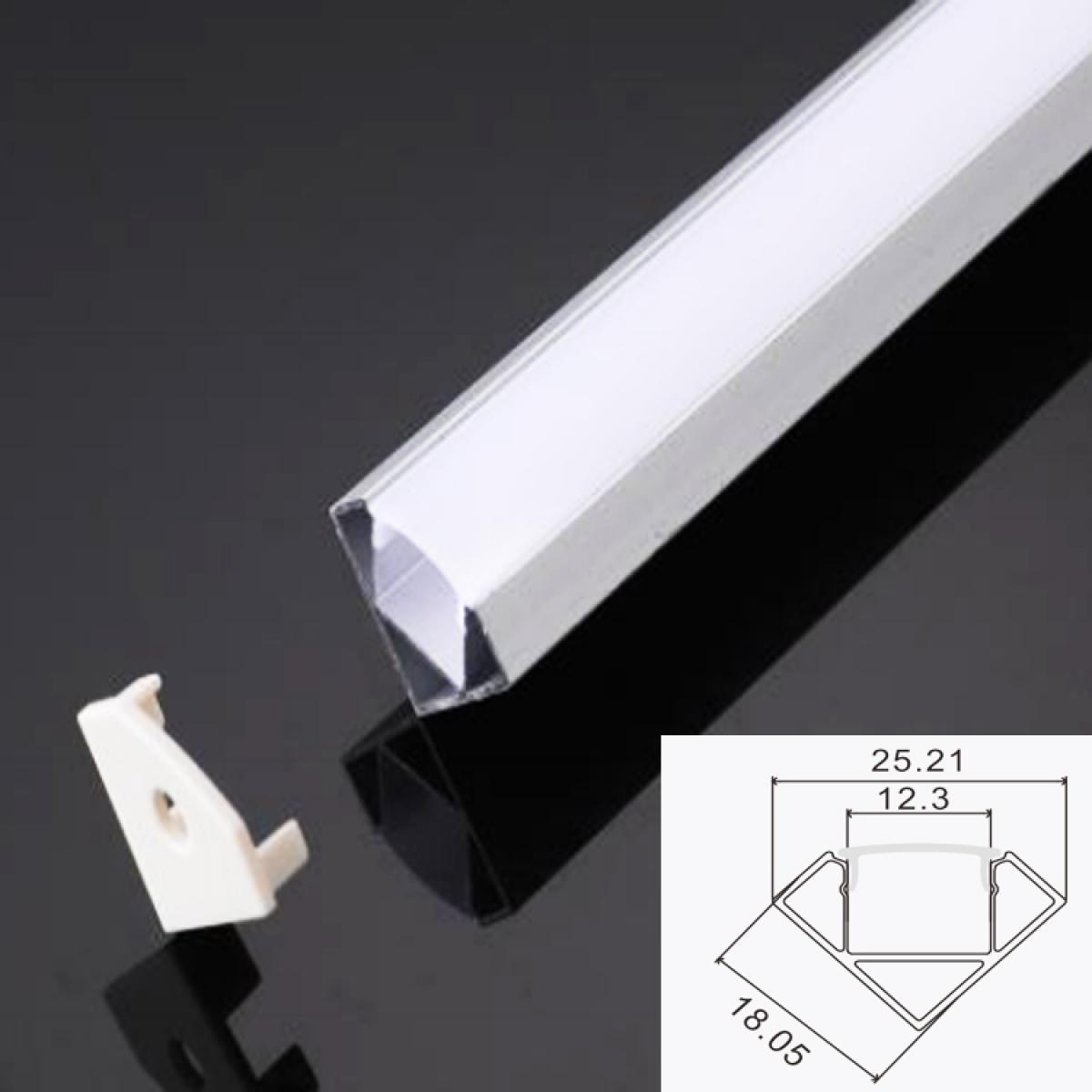 TXN-006D LX18X18MM PC Diffuser Aluminum Body 12W/M Profile SMD2835 T Slot Aluminum Profile 3000Kt Slot Aluminum Profile For Led Strip