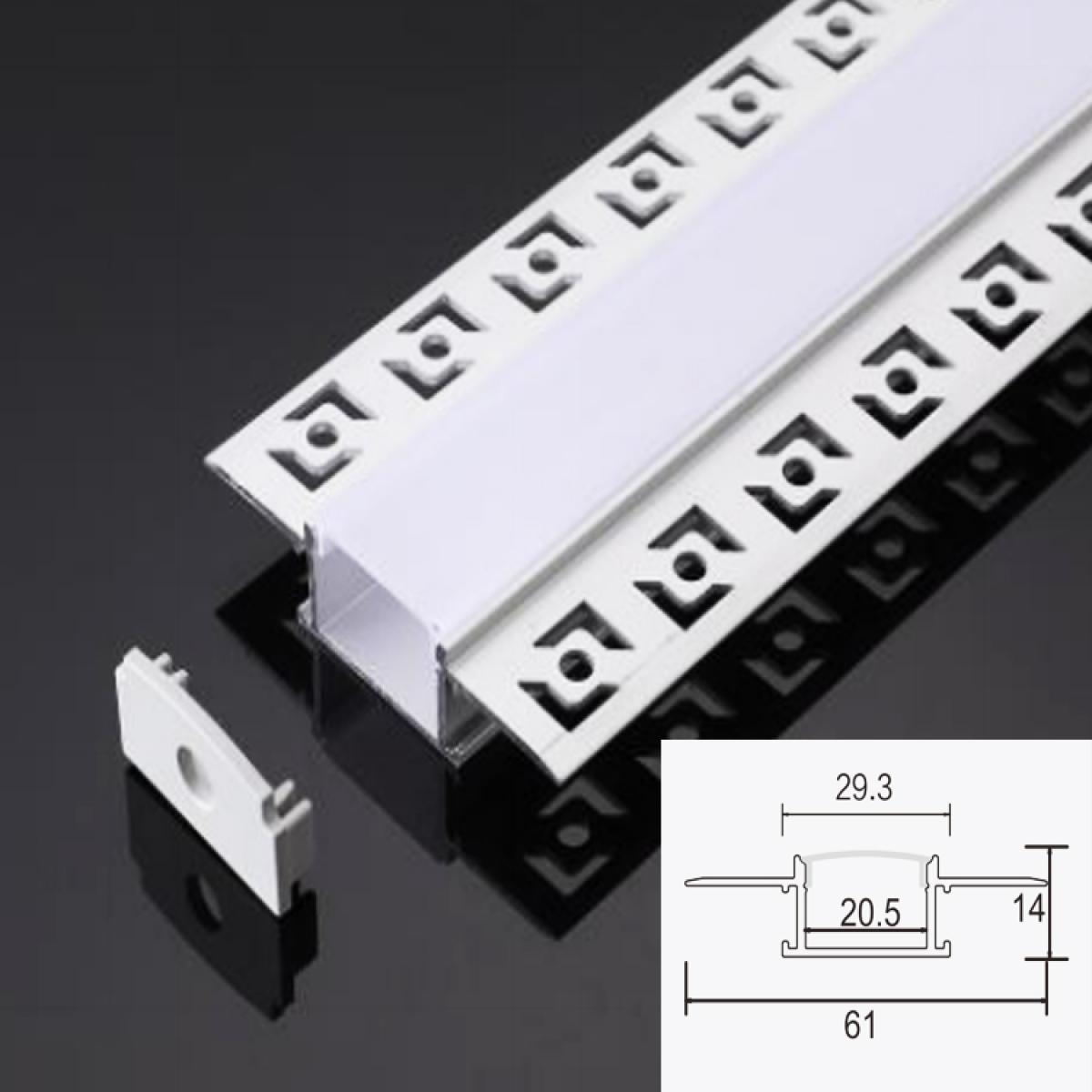 TXN-035 LX61X14MM China Suppliers Aluminium Extrusion 6063 Led Light Lamp Round Aluminum Led Strip Profile