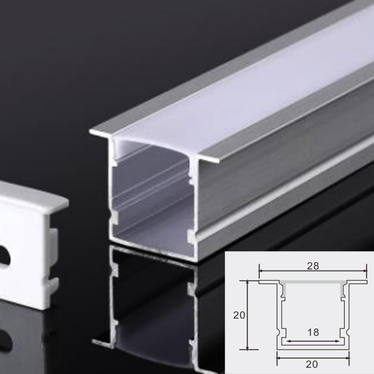 TXN-2020A LX28X20MM Aluminum Housing Channel Extrusion Strips Heatsink For Aluminium Led Profile, Anodized Aluminum Led Profile