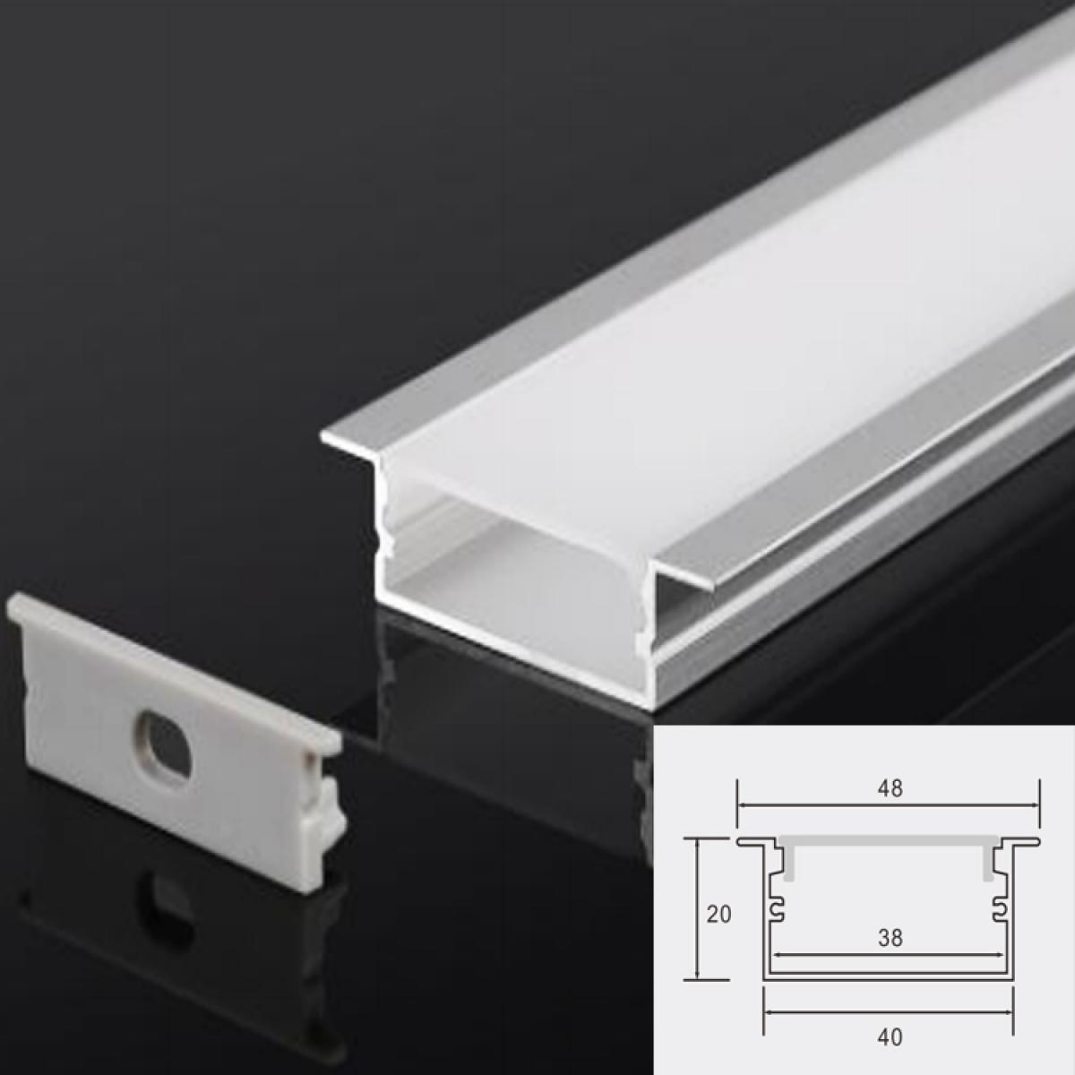 TXN-4020A LX48X20MM Shenzhen Aluminum Profile For Led Strip Lighting, Aluminum Profile Supplier