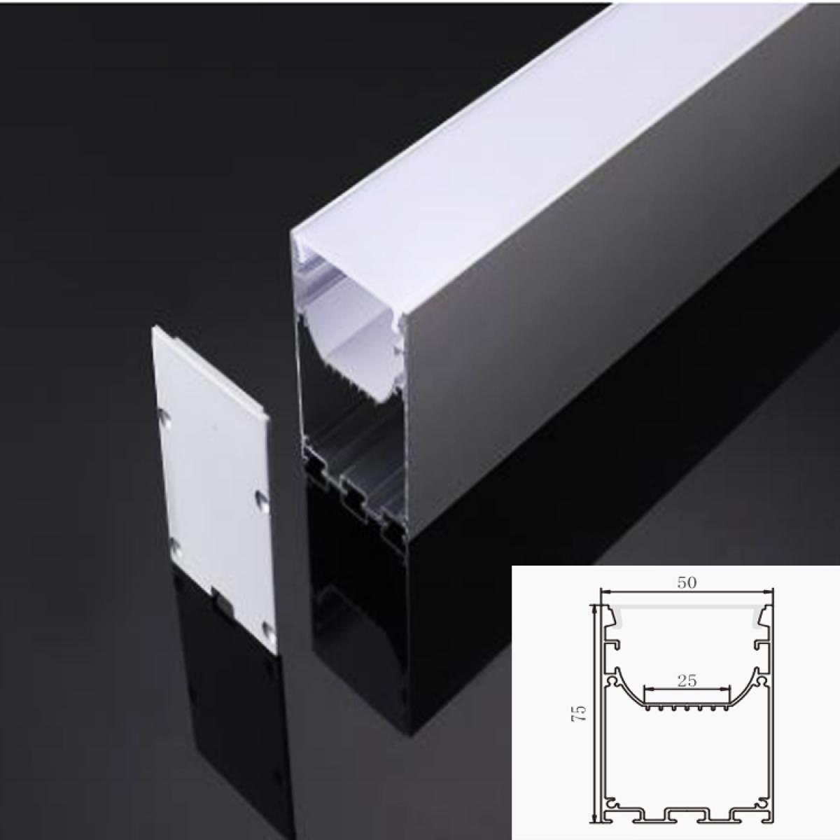 TXN-D50 LX50X75MM Factory Price Aluminum Extrusion Led Aluminum Profile For Led Strips Lights From China, Aluminium Profile Extrusion For Led