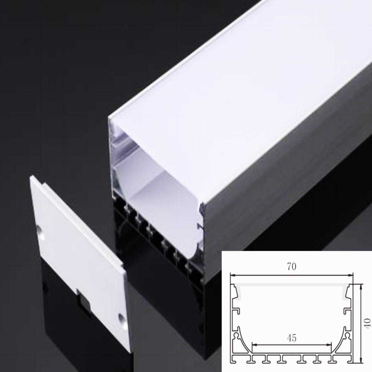 TXN-M70 LX70X40MM Factory Supplier Ultra Thin Led Track 80X80 Aluminium Profile, Led Aluminum Channel