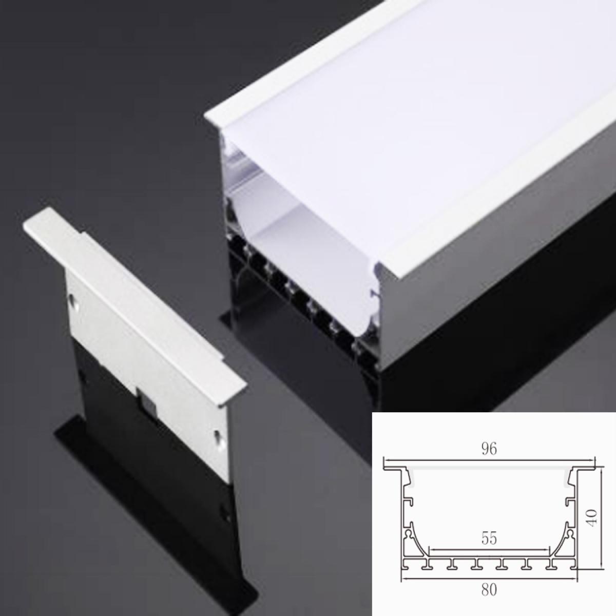 TXN-A80 LX96X40MM Lights & Lighting Aluminium Led Profile Alloy Alu Profil For Led Strip Channel Housing, Aluminium Channel For Led Strip