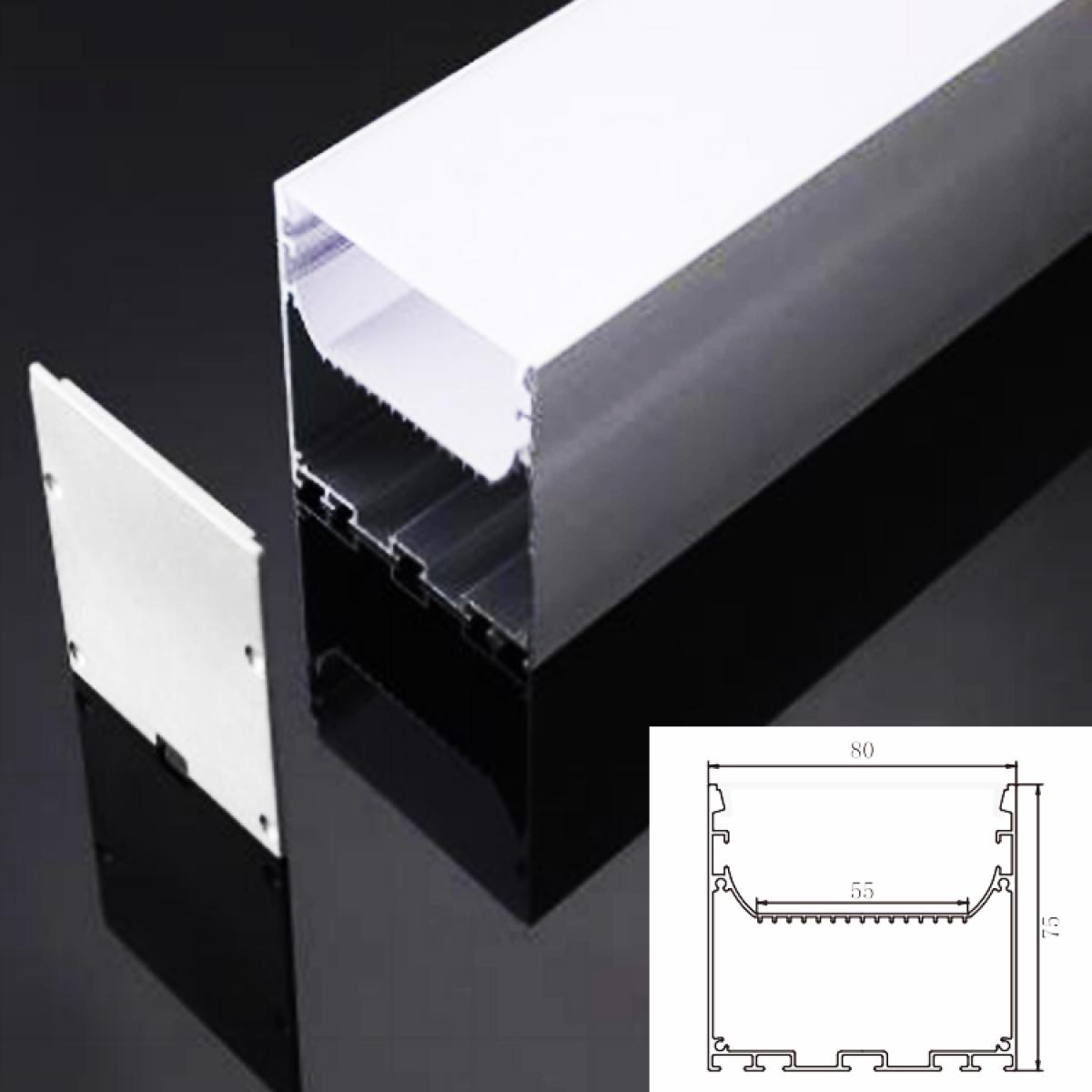 TXN-D80 LX80X75MM Factory Price Light Strip S Line Frame Slim Aluminum Led Profile, Aluminium Profile Extrusion