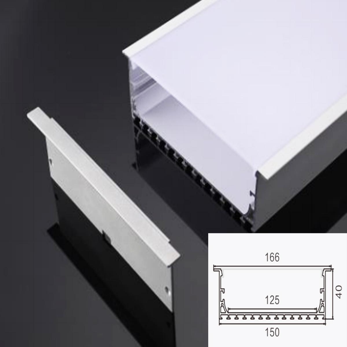 TXN-A150 LX166X40MM Good Quality Led Aluminum Profile For Led Strip From China, Aluminum Led Profile For Hanging