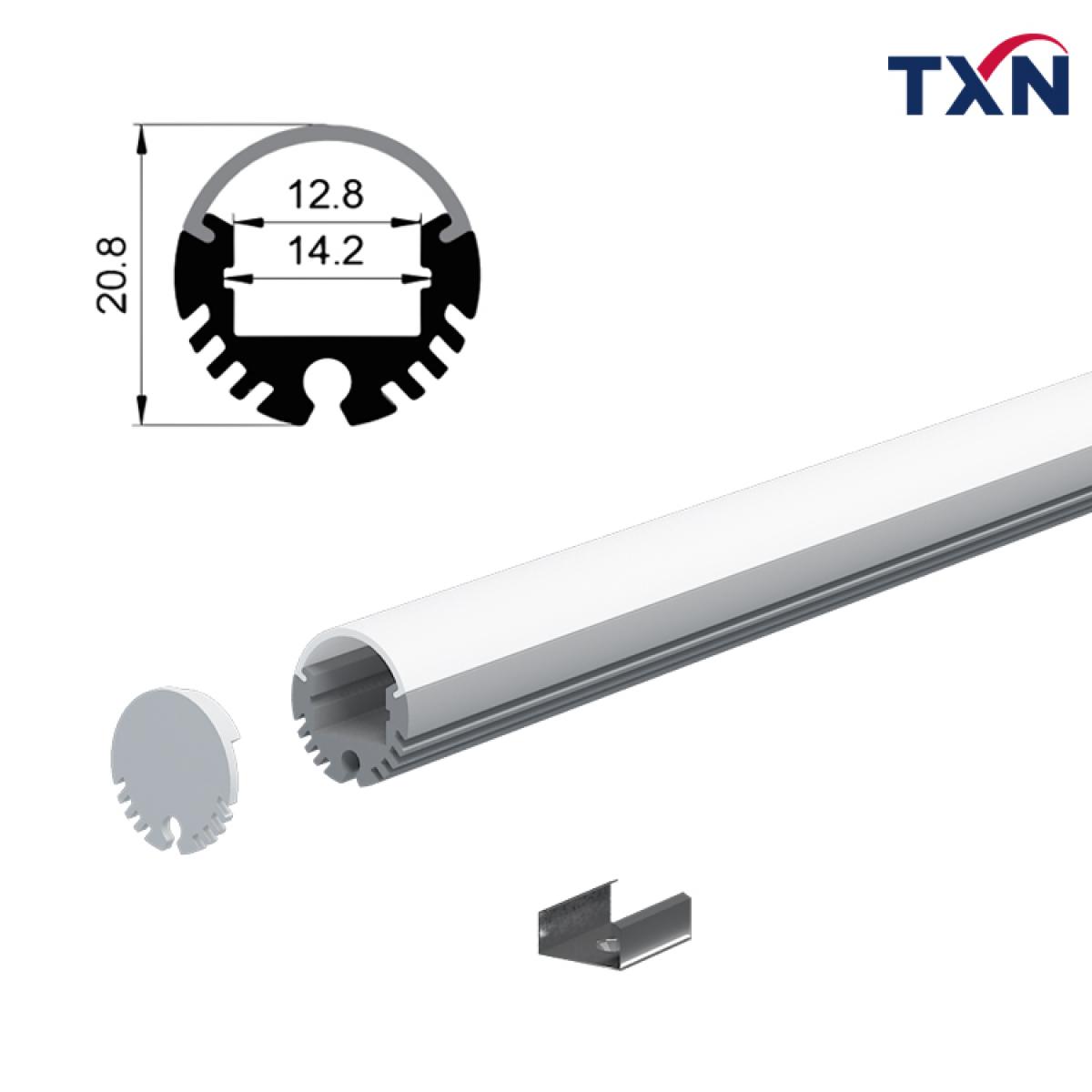 TXN-2020R Small Size Round LED Aluminium Profiles