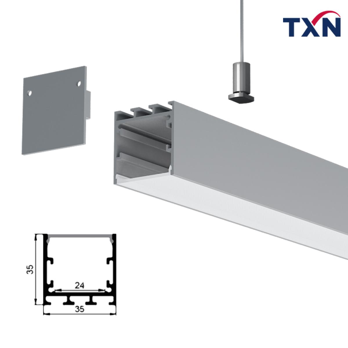 TXN-3535D China Top Aluminium Profile Manufacturers Extruded Aluminum Profile Led Strip Aluminum Profile