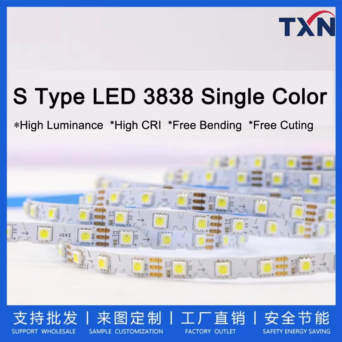 Low Voltage S Type 3838 LED Pixel Strip